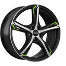 FELGI RONAL R62 Green 5x105 7.5x18 ET42 Jetblack Matt Front Diamond Cut