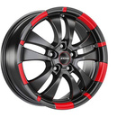 FELGI RONAL R59 5x110 7x16 ET35 Jetblack Matt Red Rim