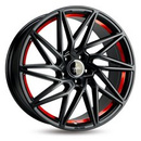 FELGI KESKIN KT20 5x120 8.5x20 ET35  Black Painted Red Inside