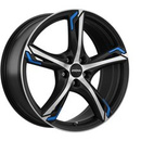 FELGI RONAL R62 Blue 5x105 7.5x18 ET42 Jetblack Matt Front Diamond Cut