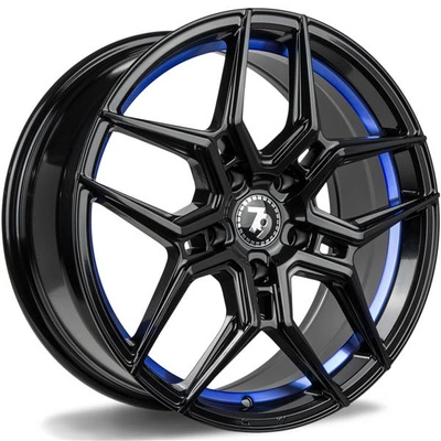 FELGI SEVENTY9 SV-B 5x112 8x18 ET35 Black Glossy Blue Inner Lip