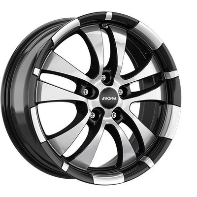 FELGI RONAL R59 5x100 7.5x18 ET35 Jetblack Front Diamond Cut