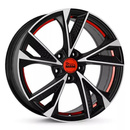 Felgi MAM RS6 5x108 7x16 ET38 Black Front Polish Red Inside