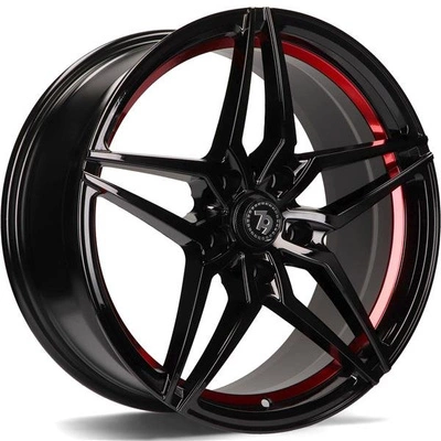 FELGI SEVENTY9 SV-A 5x112 8x18 ET35 Black Glossy Red Inner Lip