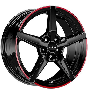 FELGI RONAL R69 5x114.3 8x18 ET45 Jetblack Red Rim