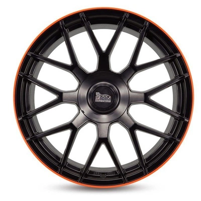 FELGI MAM GT1 8.5x19 5x108/114.3 ET45 Matt Black Lip Orange