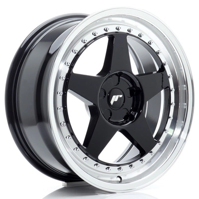 Felgi Japan Racing JR6 18x8.5 ET20-40 5H BLANK Gloss Black w/Machined Lip