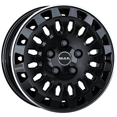 Felgi MAK OVERLAND 5x108 6.5x16 ET46 Gloss Black Mirror Ring