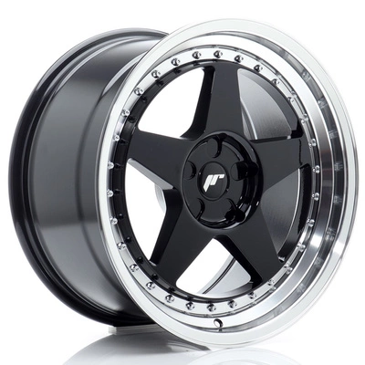 Felgi Japan Racing JR6 18x9.5 ET20-40 5H BLANK Gloss Black w/Machined Lip