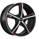 FELGI RONAL R62 Red 5x105 7.5x18 ET42 Jetblack Matt Front Diamond Cut