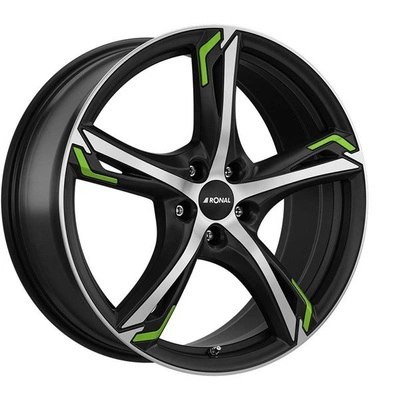 FELGI RONAL R62 Green 5x110 8.5x20 ET35 Jetblack Matt Front Diamond Cut