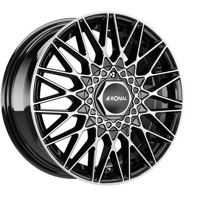 FELGI RONAL LSX 5x108 7x16 ET45 Jetblack Front Diamond Cut