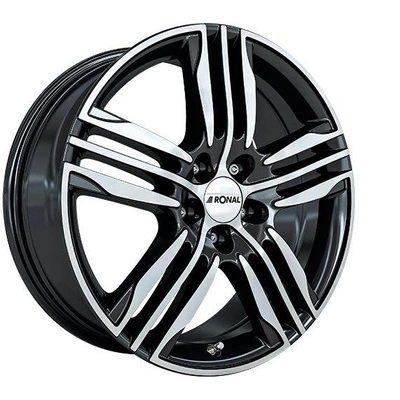 FELGI RONAL R57 5x105 7.5x19 ET40 Black Front Diamond Cut