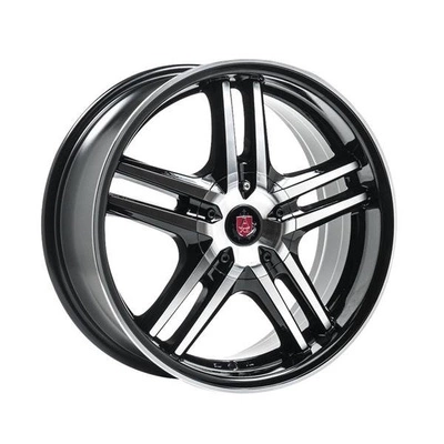 FELGI AXE EX5 4x100 7.5x17 ET35 Black Polished Lip