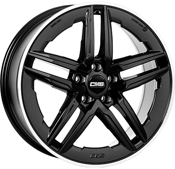 Felgi CMS C29-AERO 5x112 8.5x18 ET44 Gloss Black Polished Lip