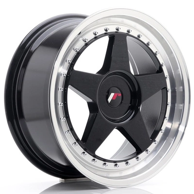 Felgi Japan Racing JR6 18x8.5 ET20-40 Blank Glossy Black w/Machined Lip