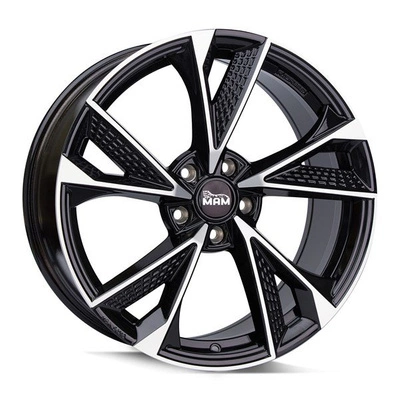 FELGI MAM RS6 5x120 8.5x19 ET35 BLACK FRONT POLISH