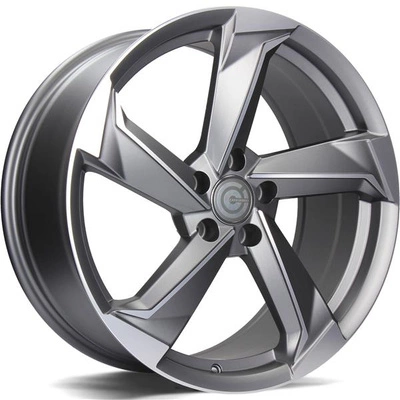 FELGI CARBONADO TWIST 5x112 8x18 ET35 Matt Anthracite Front Polished