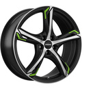 FELGI RONAL R62 Green 5x108 8.5x20 ET40 Jetblack Matt Front Diamond Cut