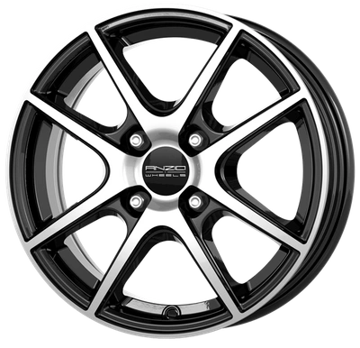 FELGI ANZIO SPLIT 4x98 5.5x14 ET35 Diamond Black Front Polished