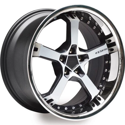 FELGI KESKIN KT10 5x100 9.5x19 ET25 Black Front Lip Polish