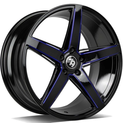 Felgi SEVENTY9 SV-N 5x112 9x18 ET40 Black Glossy Milled Blue